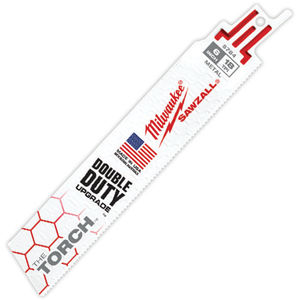 Milwaukee 48-01-7784 6" 18 TPI Sawzall Torch Metal Demolition Blade 100CT