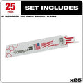 Milwaukee 48-00-8784 25PC 6" 18 TPI The Torch SAWZALL Blades