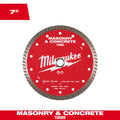 Milwaukee 49-93-9407 7" Turbo Masonry & Concrete Diamond Blade