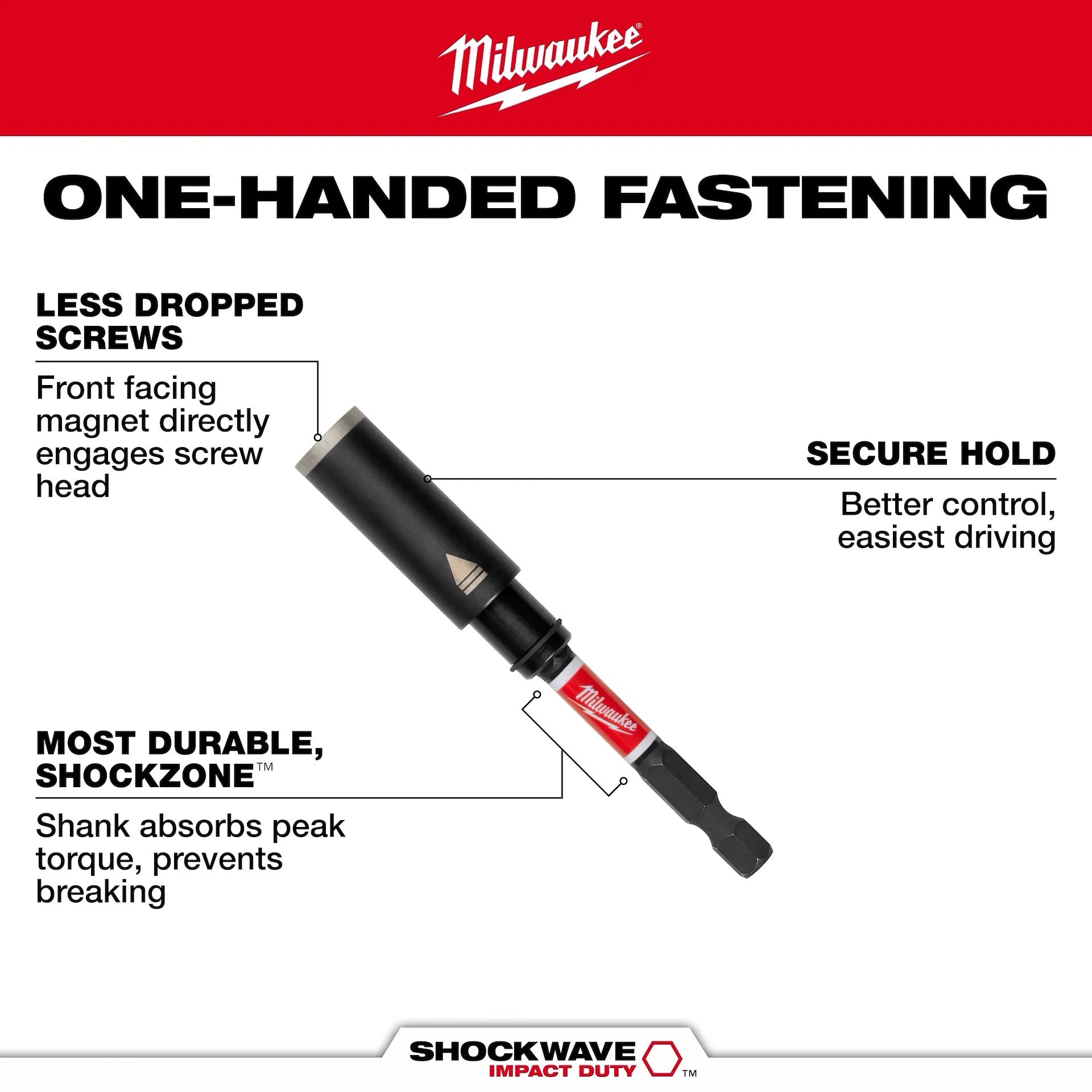 Milwaukee 48-32-7905 SHOCKWAVE Impact Duty 3" Screw-Holding Bit (Open Box)