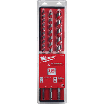 Milwaukee 48-13-3000 3PC Ship Auger Bit 18" Set