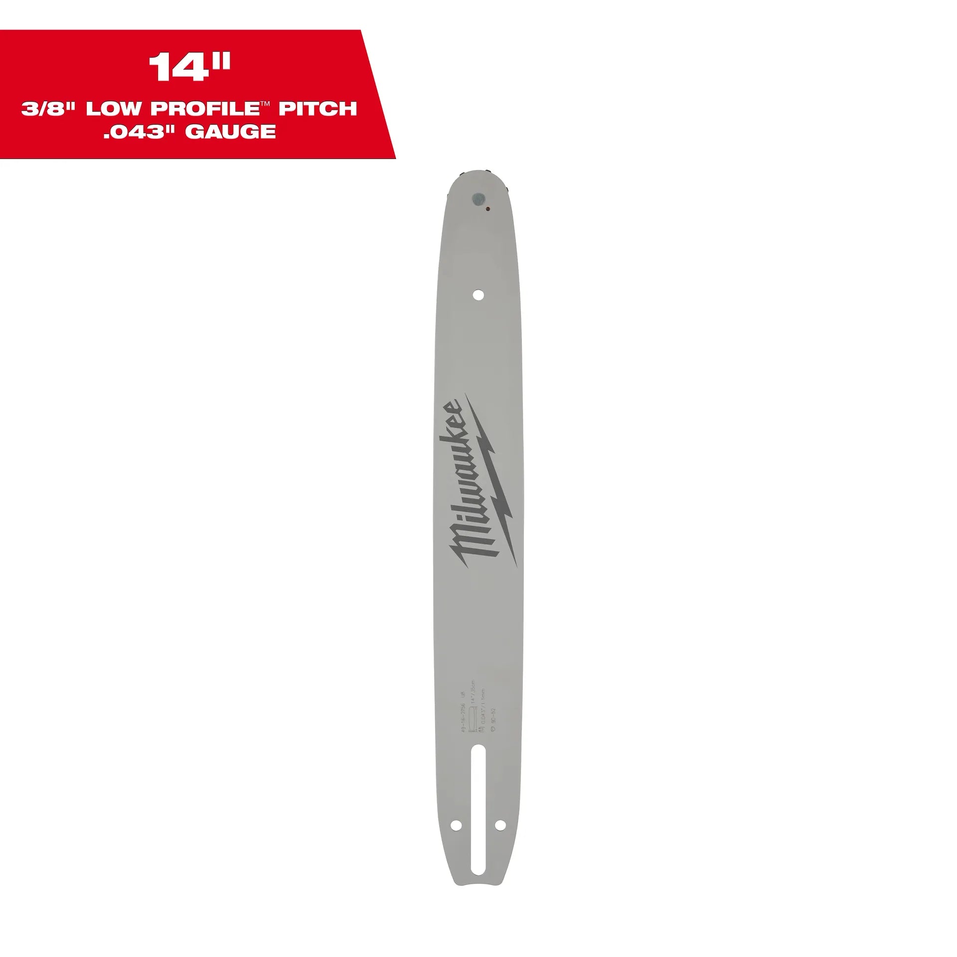 Milwaukee 49-16-2756 14" 3/8" LOW PROFILE Pitch, .043" Guide Bar (Open Box)