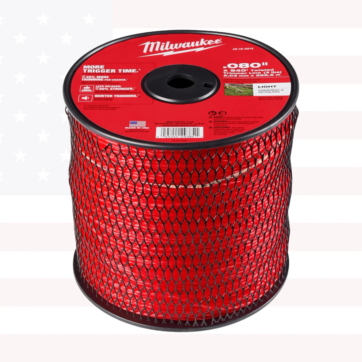 Milwaukee 49-16-2812 .080" x 940’ (3 lbs.) Twisted Trimmer Line