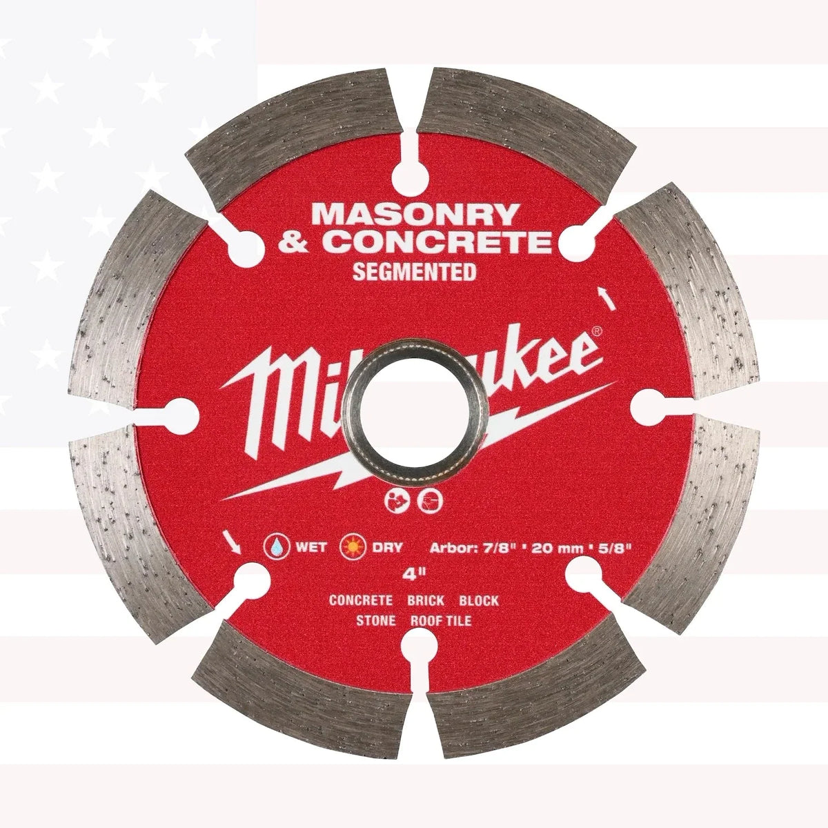 Milwaukee 49-93-9302 4" Segmented Masonry & Concrete Diamond Blade