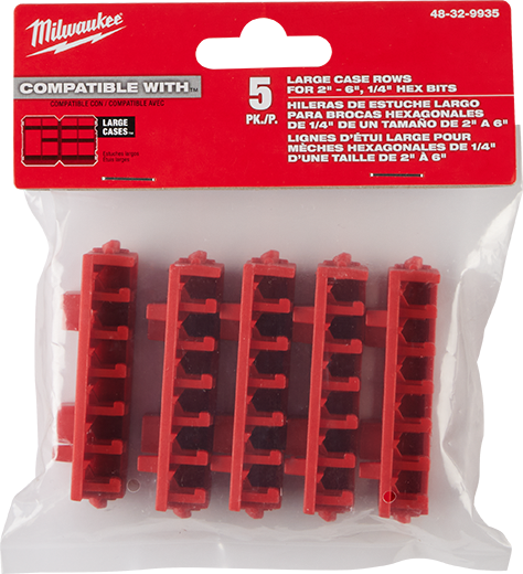 Milwaukee 48-32-9935 Large Case Rows for Impact Driver Accessories 5PK