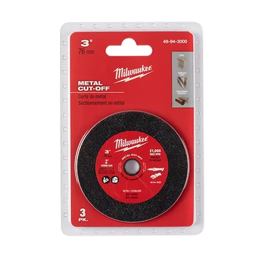 Milwaukee 49-94-3000 3" Metal Cut Off Wheel 3PK