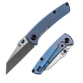 Kansept Knives Little Main Street Frame Lock Knife Blue Titanium (2.2" Satin)