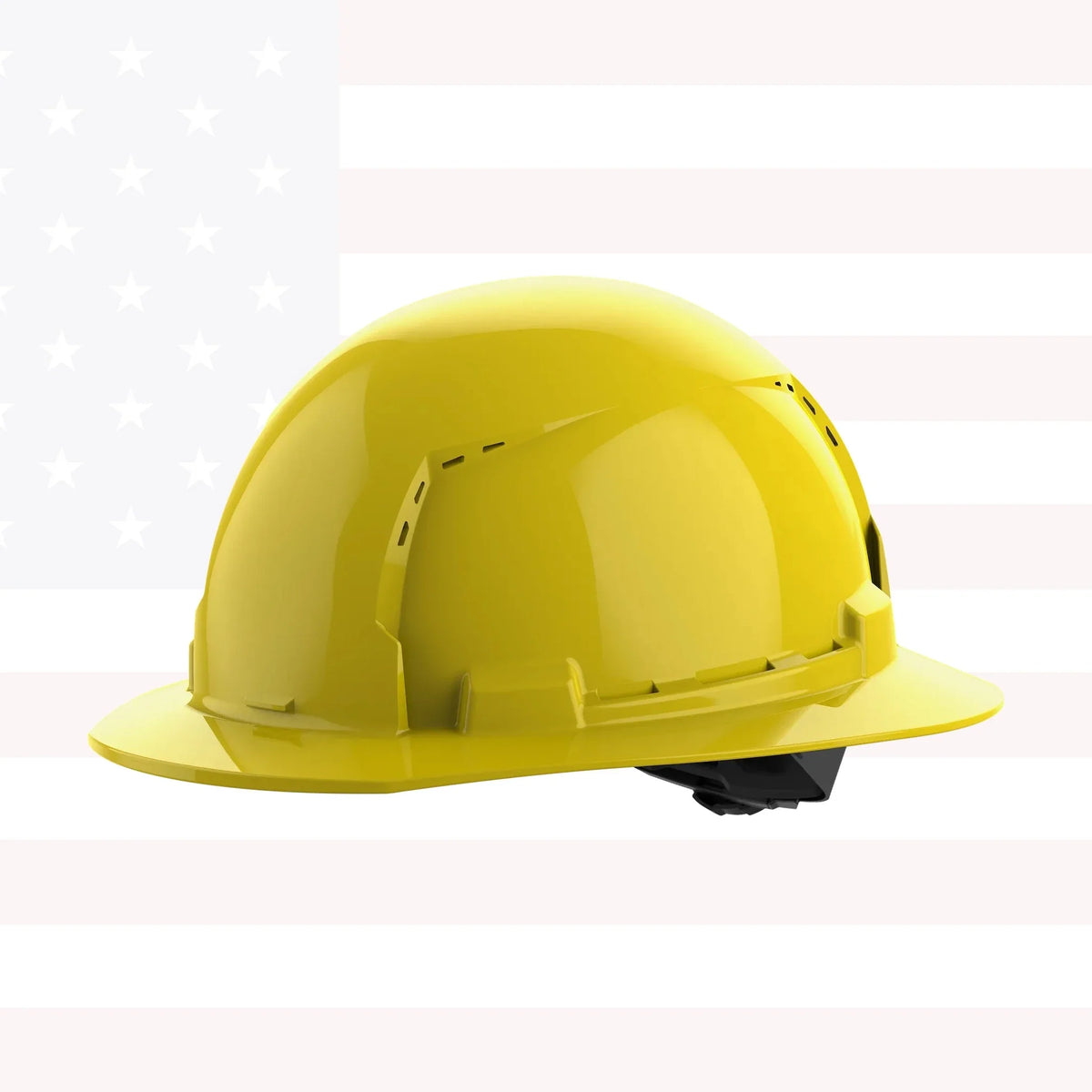 Milwaukee 48-73-1203 BOLT Yellow Full Brim Vented Hard Hat w/4pt Ratcheting Suspension (USA) - Type 1, Class C