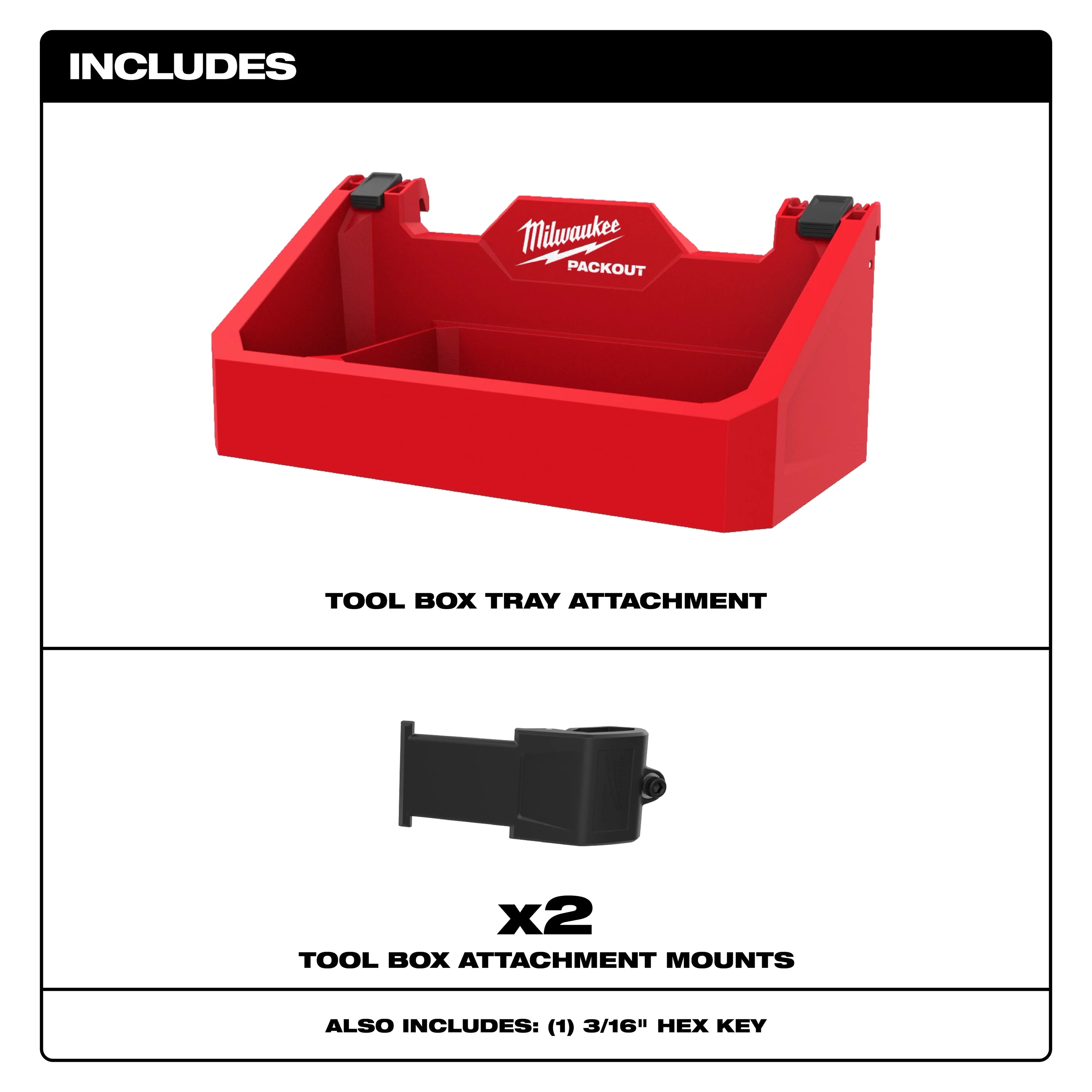 Milwaukee 48-22-8605 PACKOUT™ Tool Box Tray Attachment (Open Box)