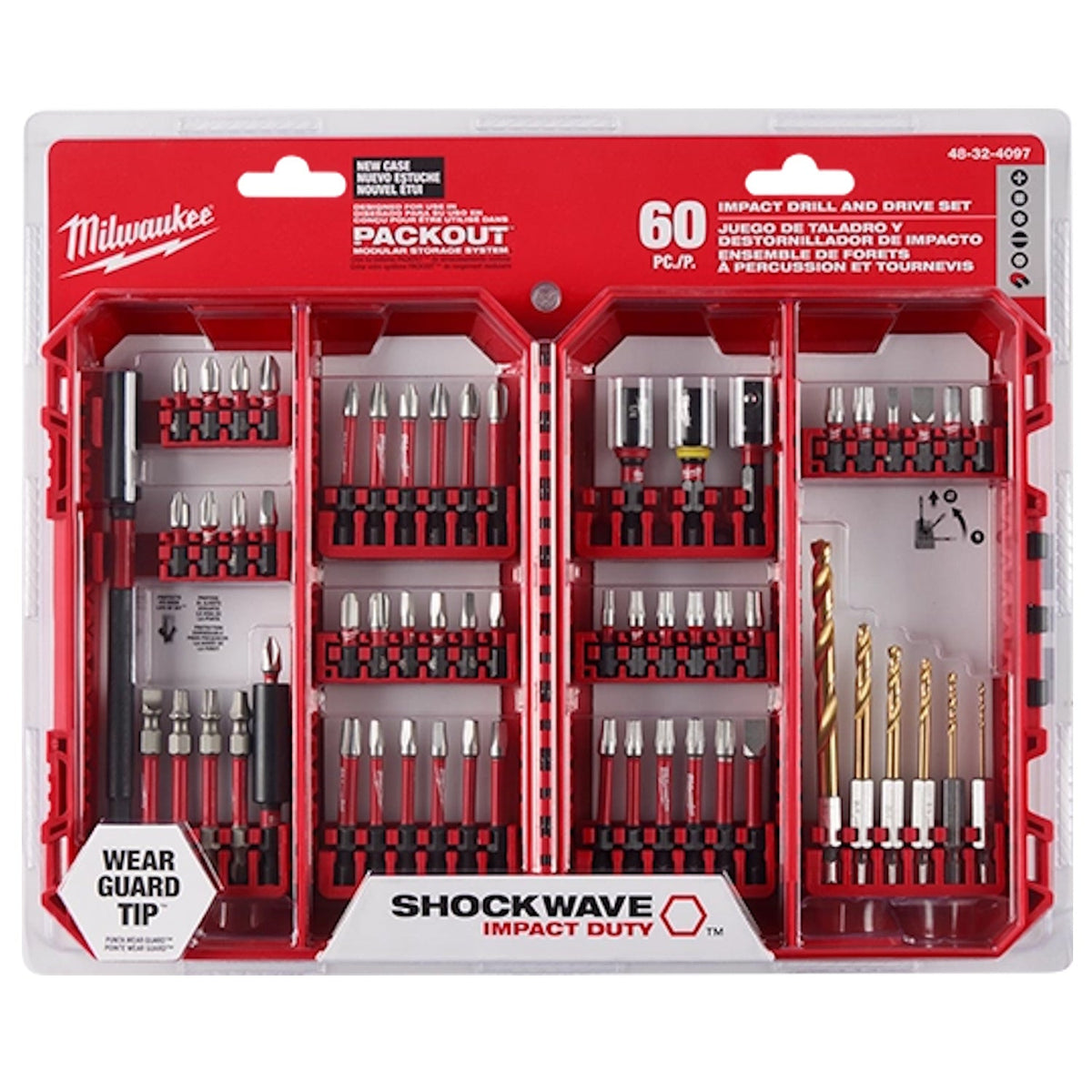 Milwaukee 48-32-4097 SHOCKWAVE™ Impact Duty Drill & Drive Set - 60PC