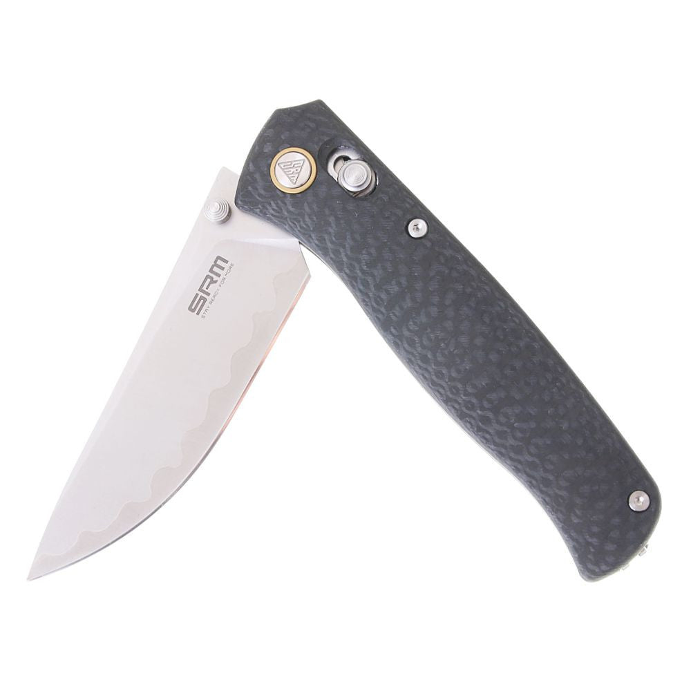 SRM Knives 255L Medal Folding Knife - Carbon Fiber 255L-CB2