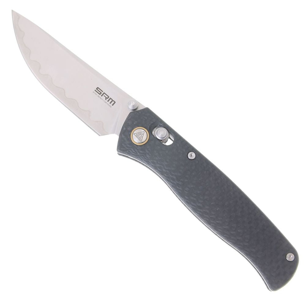 SRM Knives 255L Medal Folding Knife - Carbon Fiber 255L-CB2