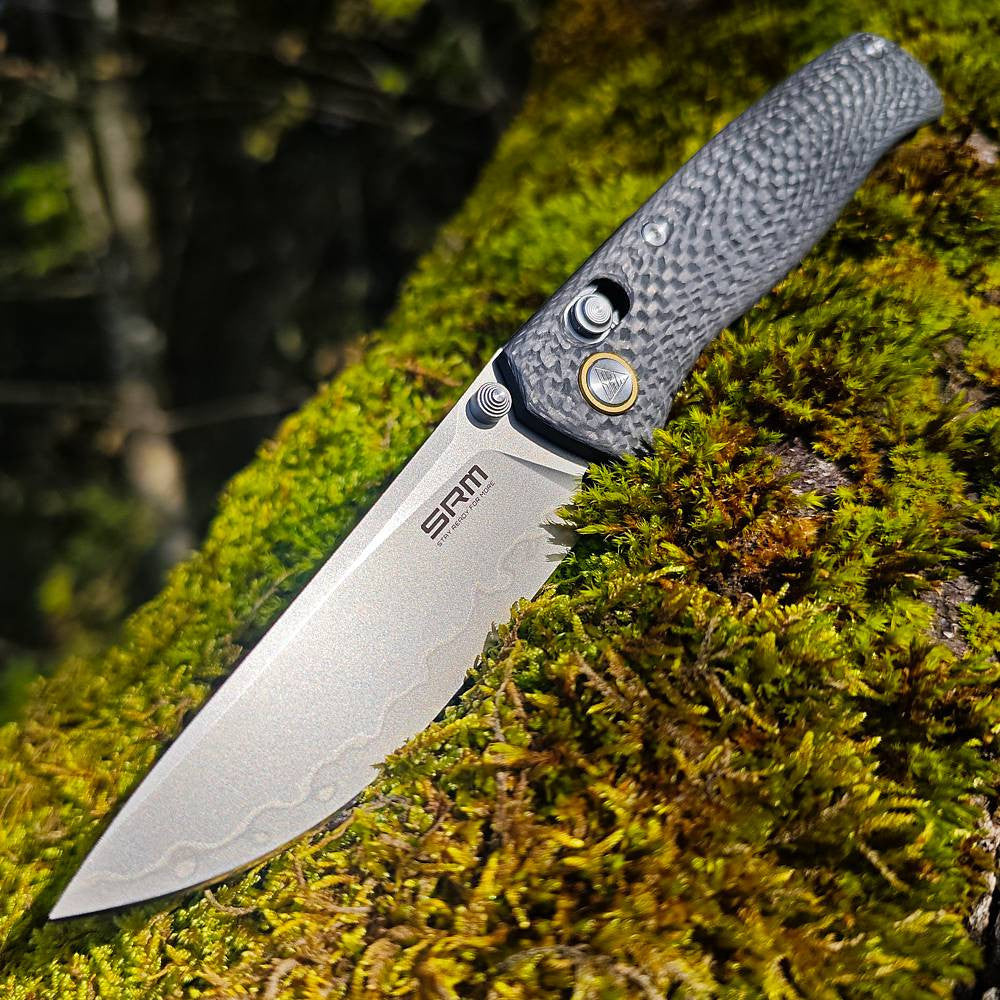 SRM Knives 255L Medal Folding Knife - Carbon Fiber 255L-CB2