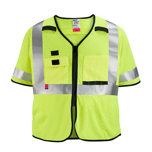 Milwaukee 48-73-5223 AR/FR Cat. 1 Class 3Yellow Mesh Safety Vest - 2XL/3XL