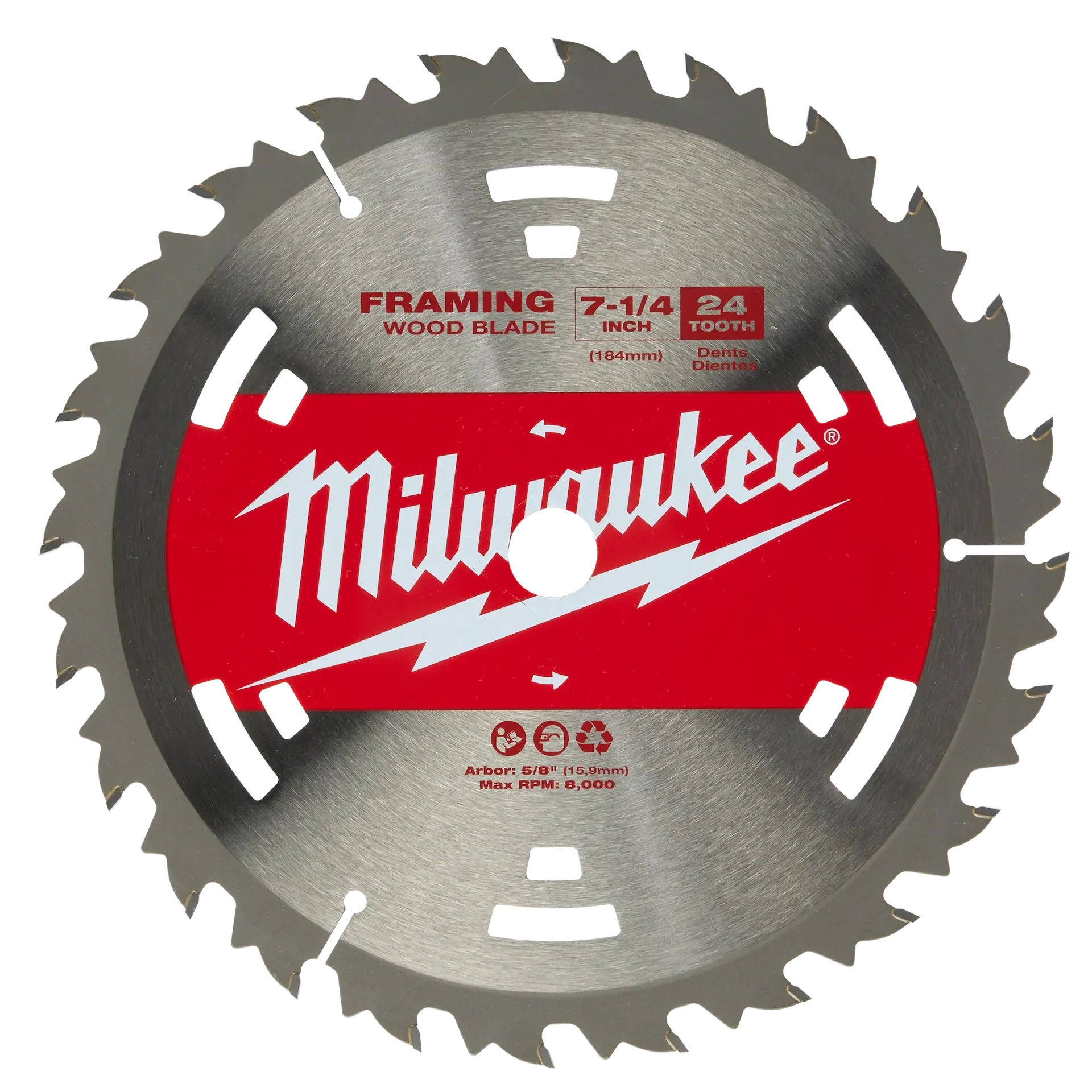 Milwaukee 48-41-0710 7-1/4" 24T Construction Framing Blade (Open Box)