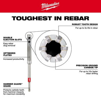 Milwaukee 48-20-6710 9/16 in. x 12 in. SDS-Plus Rebar Cutter