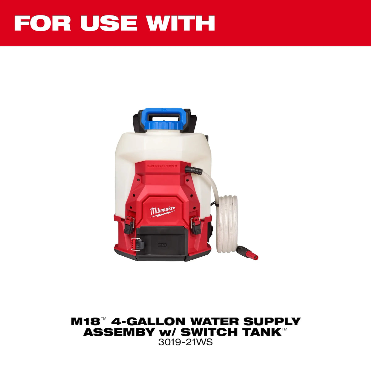 Milwaukee 49-16-19WS 4-Gallon Water Supply Tank Assembly w/ SWITCH TANK