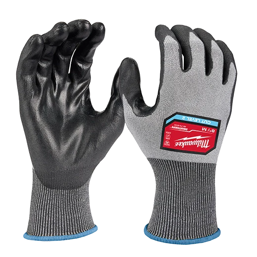 Milwaukee Cut Level 2 High Dexterity Polyurethane Dipped Gloves