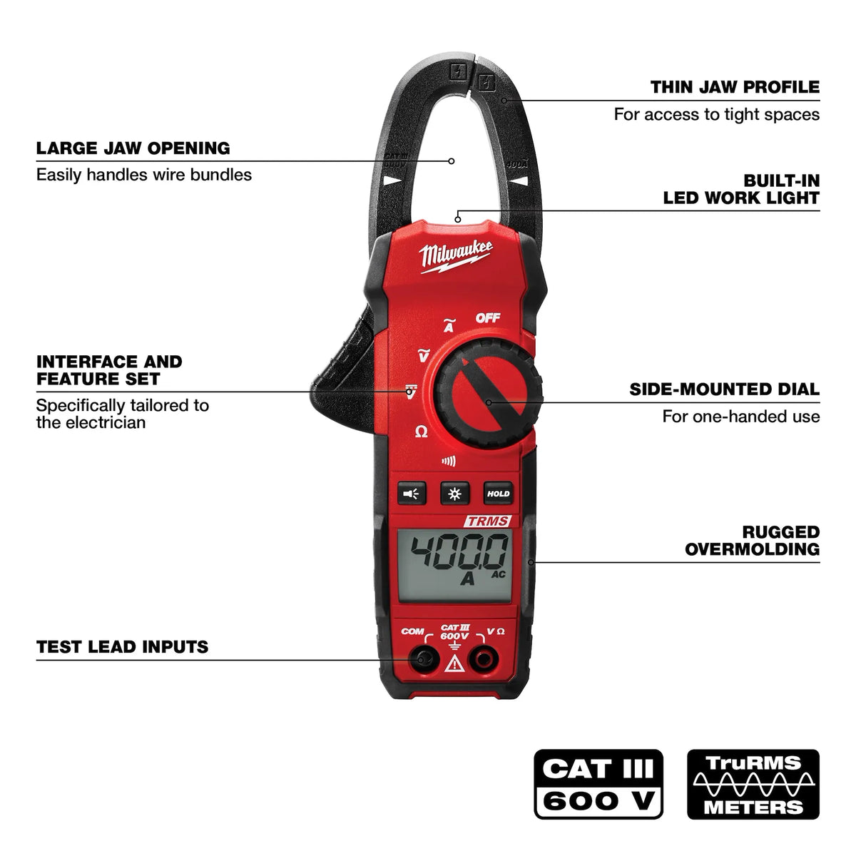 Milwaukee 2235-20 400 Amp Clamp Meter