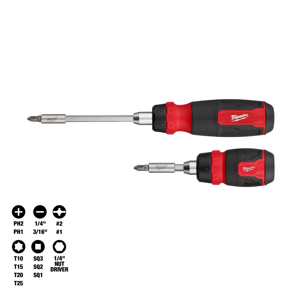 Milwaukee 48-22-2905 2pc 14in1 Ratcheting/8in1 Compact Screwdriver Set