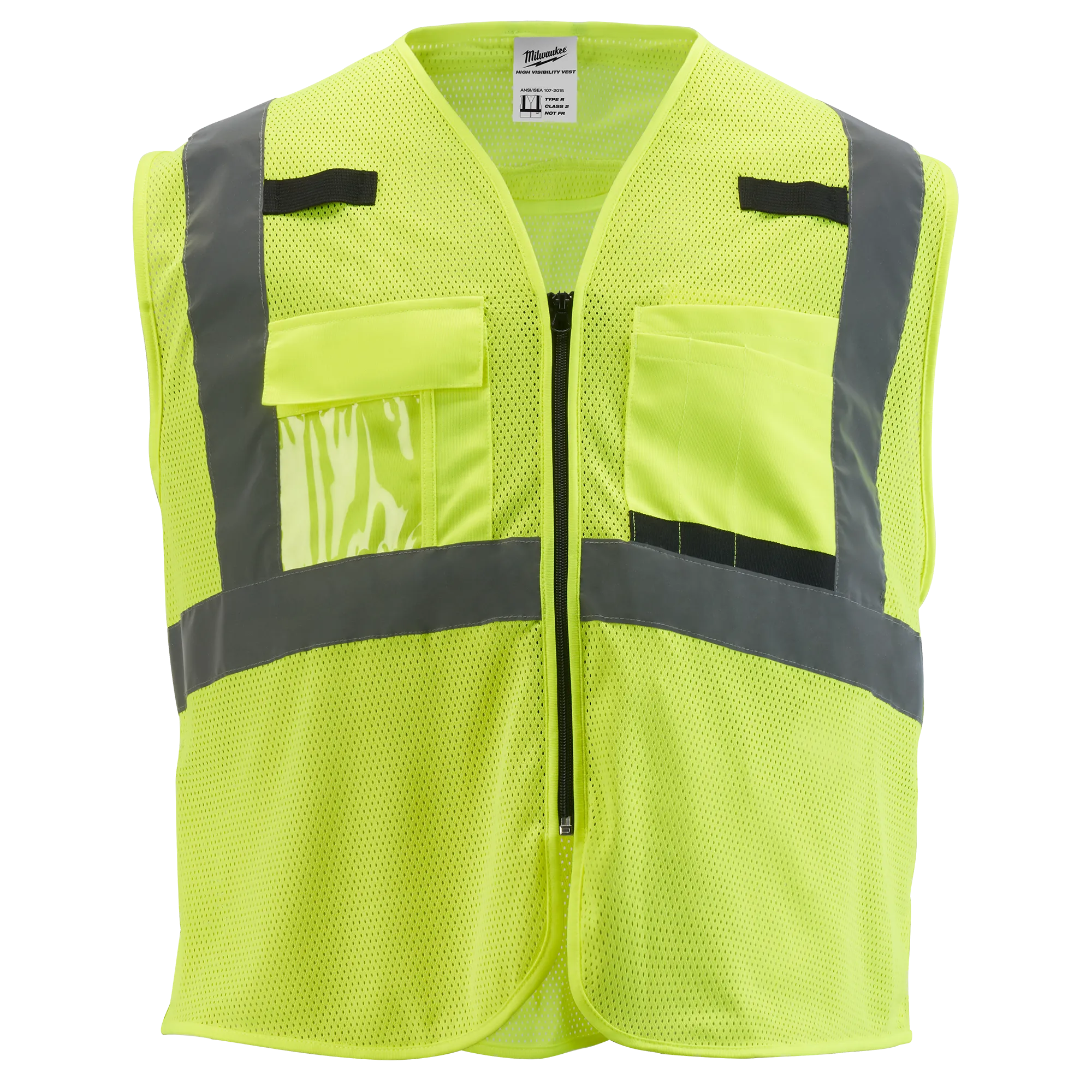 Milwaukee 48-73-5112 Class 2 High Visibility Yellow Mesh Safety Vest - L/XL