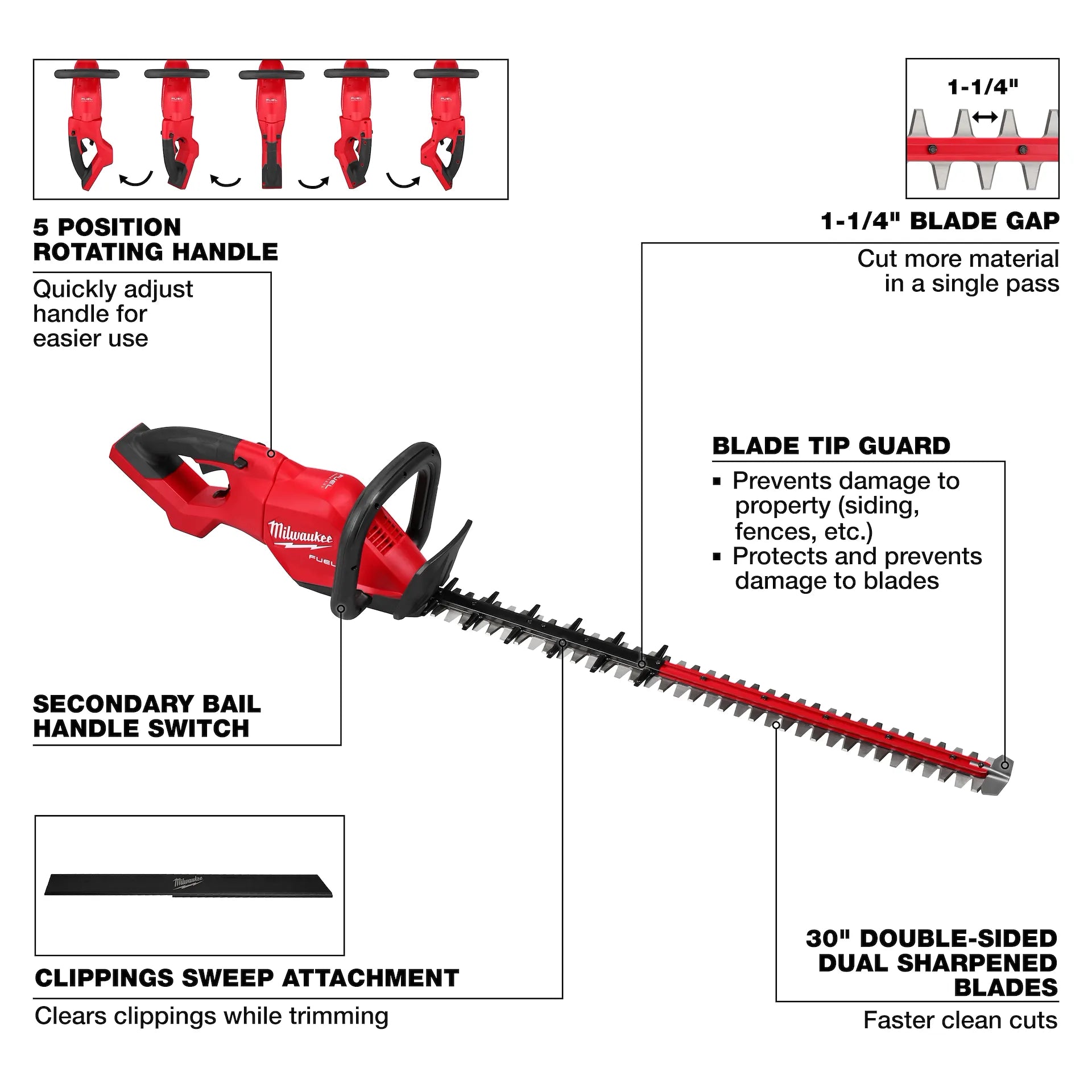 Milwaukee 3034-20 M18 FUEL 18V 30" Brushless Battery Powered Trimmer (Open Box)