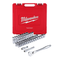 Milwaukee 48-22-9010 47pc 1/2" Drive Metric & SAE Ratchet & 4 FLAT Side Sockets