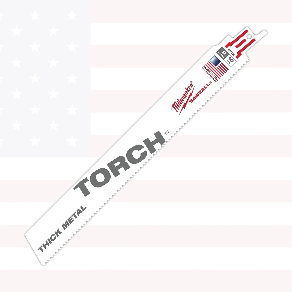 Milwaukee 48-00-8713 9 in. 10 TPI The Torch Sawzall Blade 25 Pk