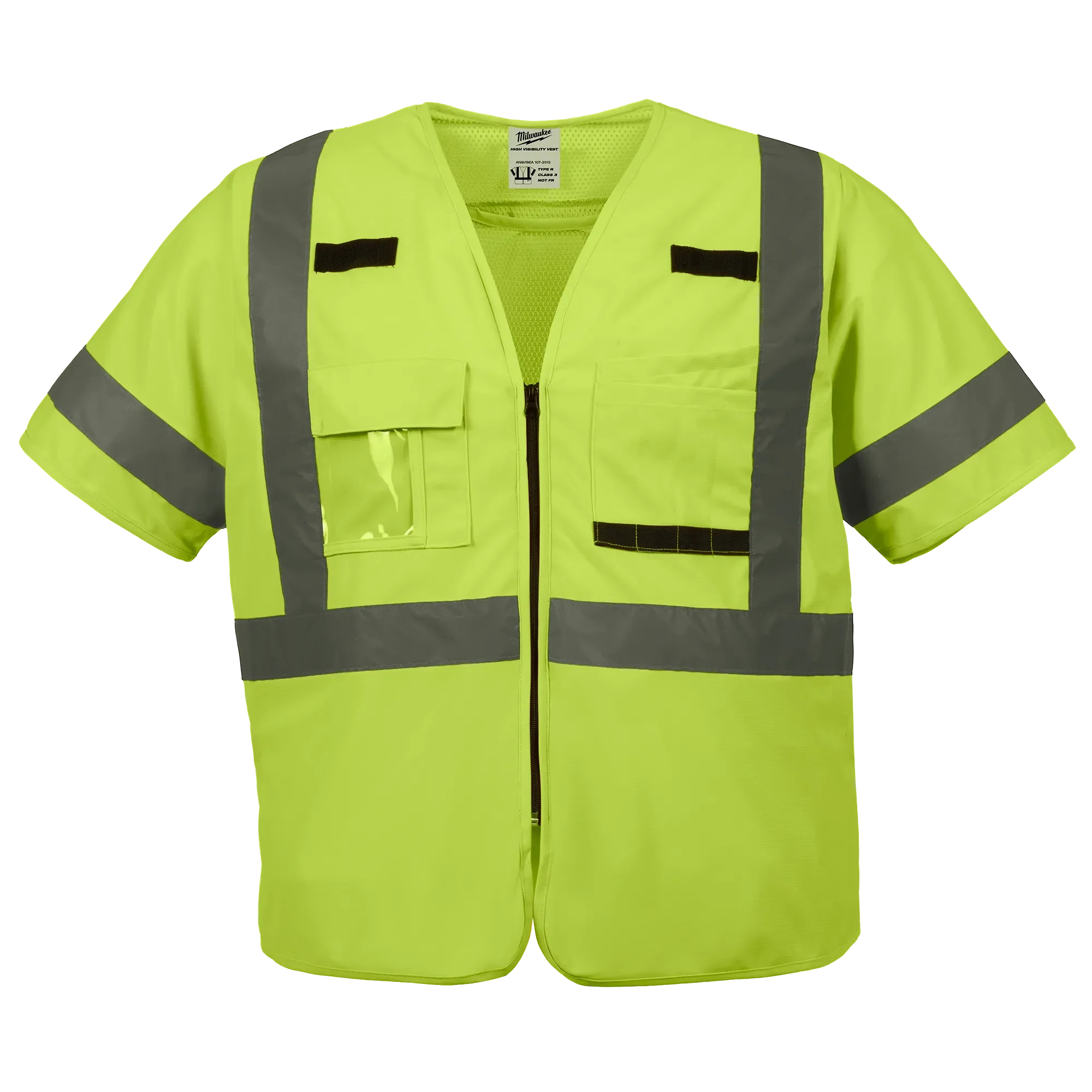 Milwaukee 48-73-5141 Class 3 High Visibility Yellow Safety Vest - S/M