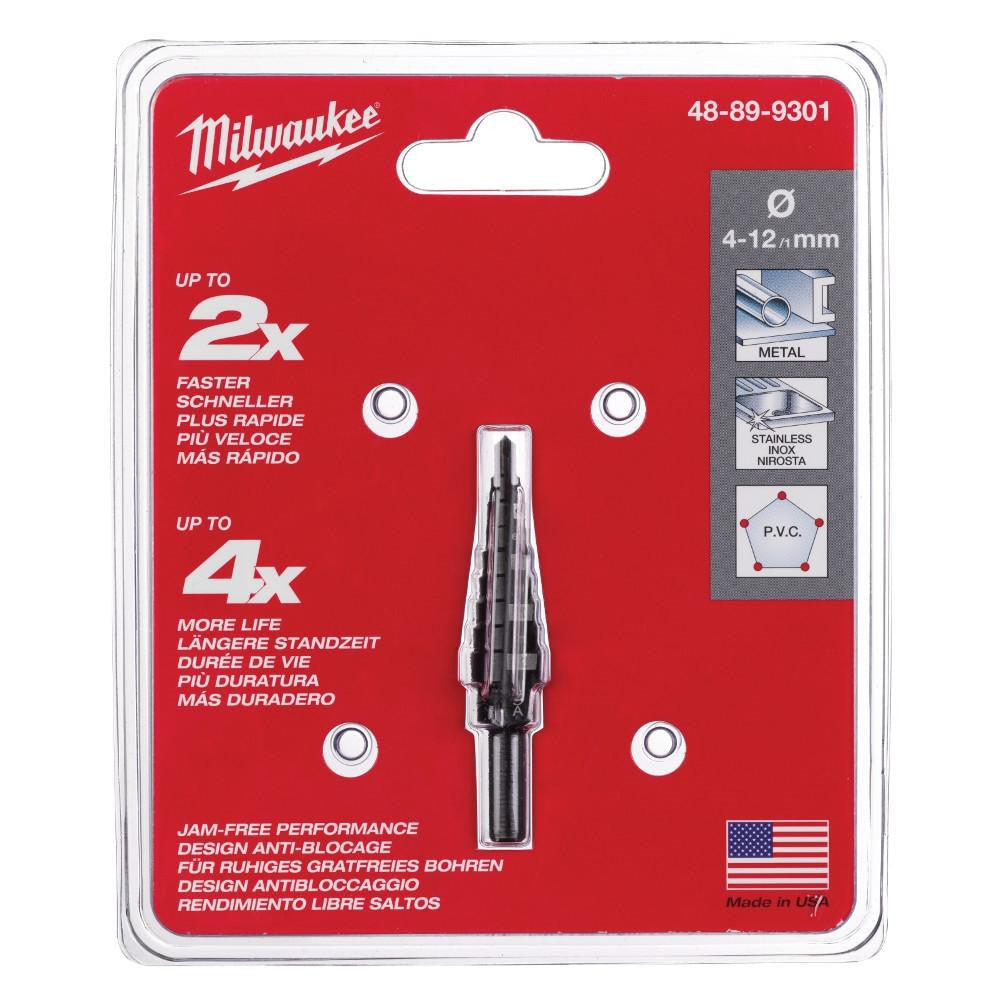 Milwaukee 48-89-9301M (196) STEP BIT, 4MM-12MM, 9 HOLE