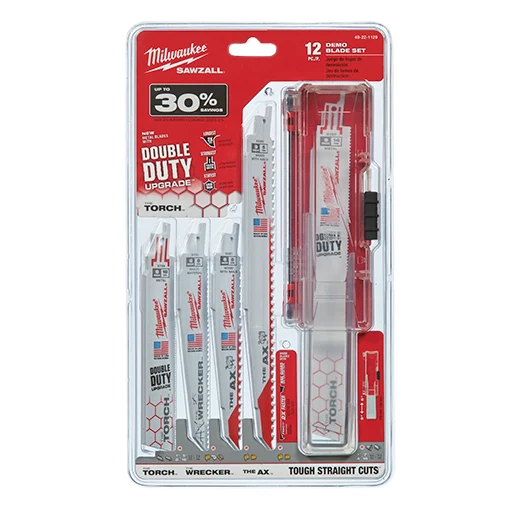Milwaukee 49-22-1129 SAWZALL® Demolition Blade Set - 12PC (Open Box)