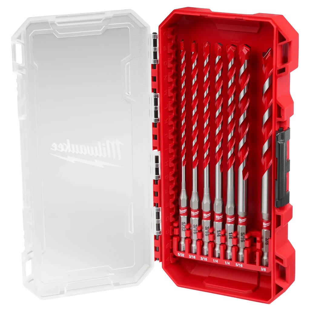 Milwaukee 48-20-9057 7PC SHOCKWAVE Impact Carbide Hammer Drill Bit Set