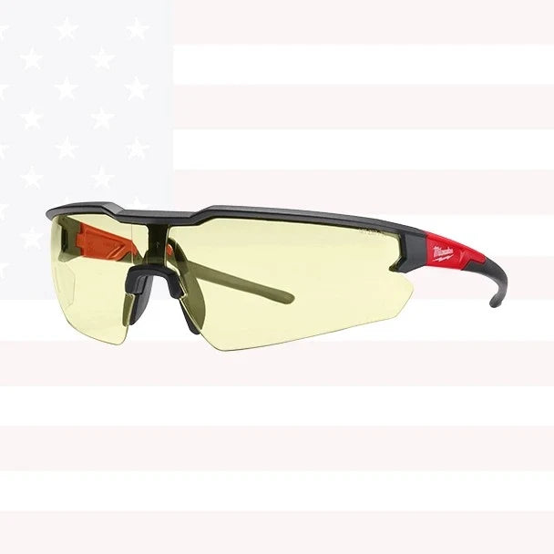 Milwaukee 48-73-2102 Yellow Safety Glasses Fog-Free Lenses