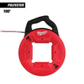 Milwaukee 48-22-4195 100' Polyester Fish Tape w/ Flexible Metal Leader