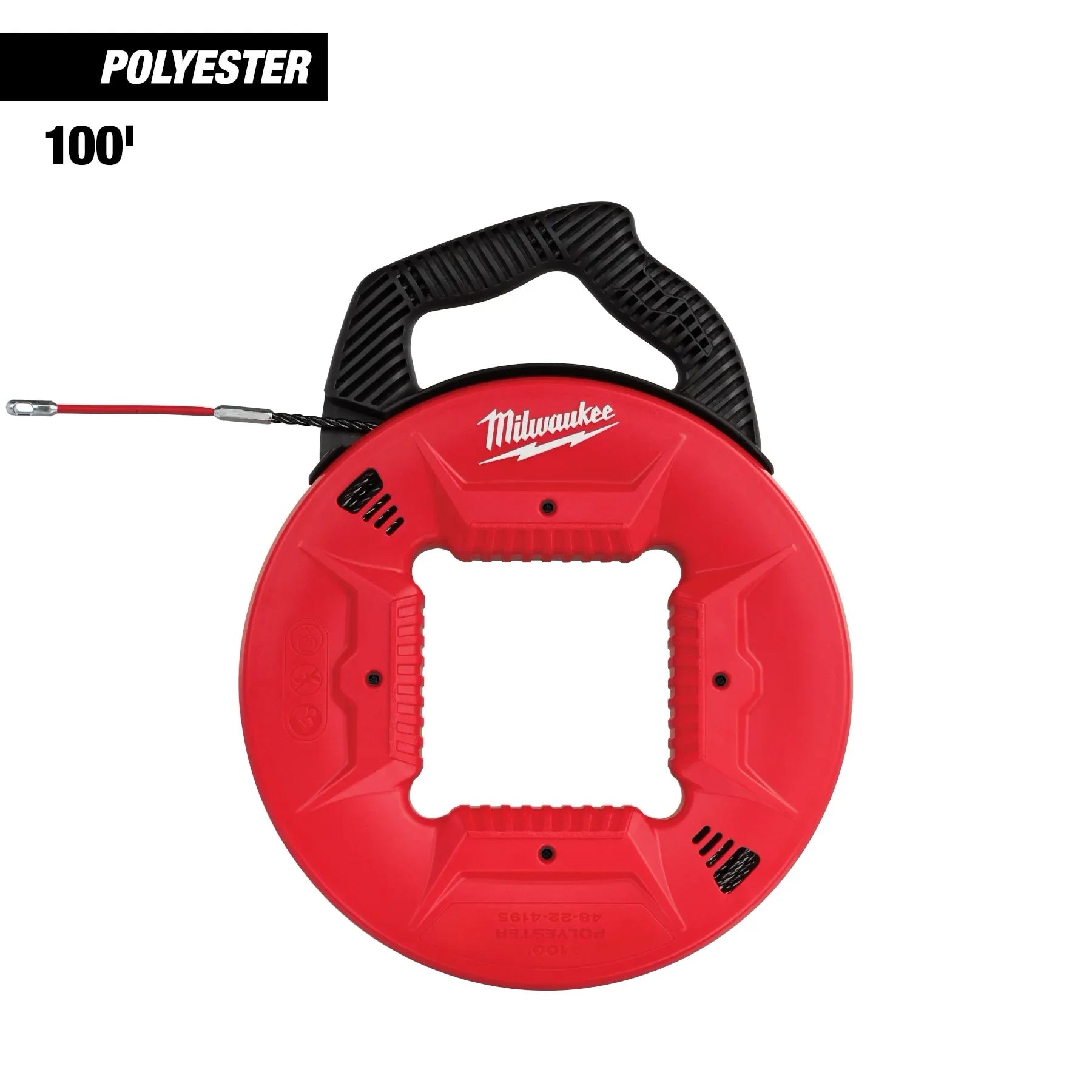 Milwaukee 48-22-4195 100' Polyester Fish Tape w/ Flexible Metal Leader