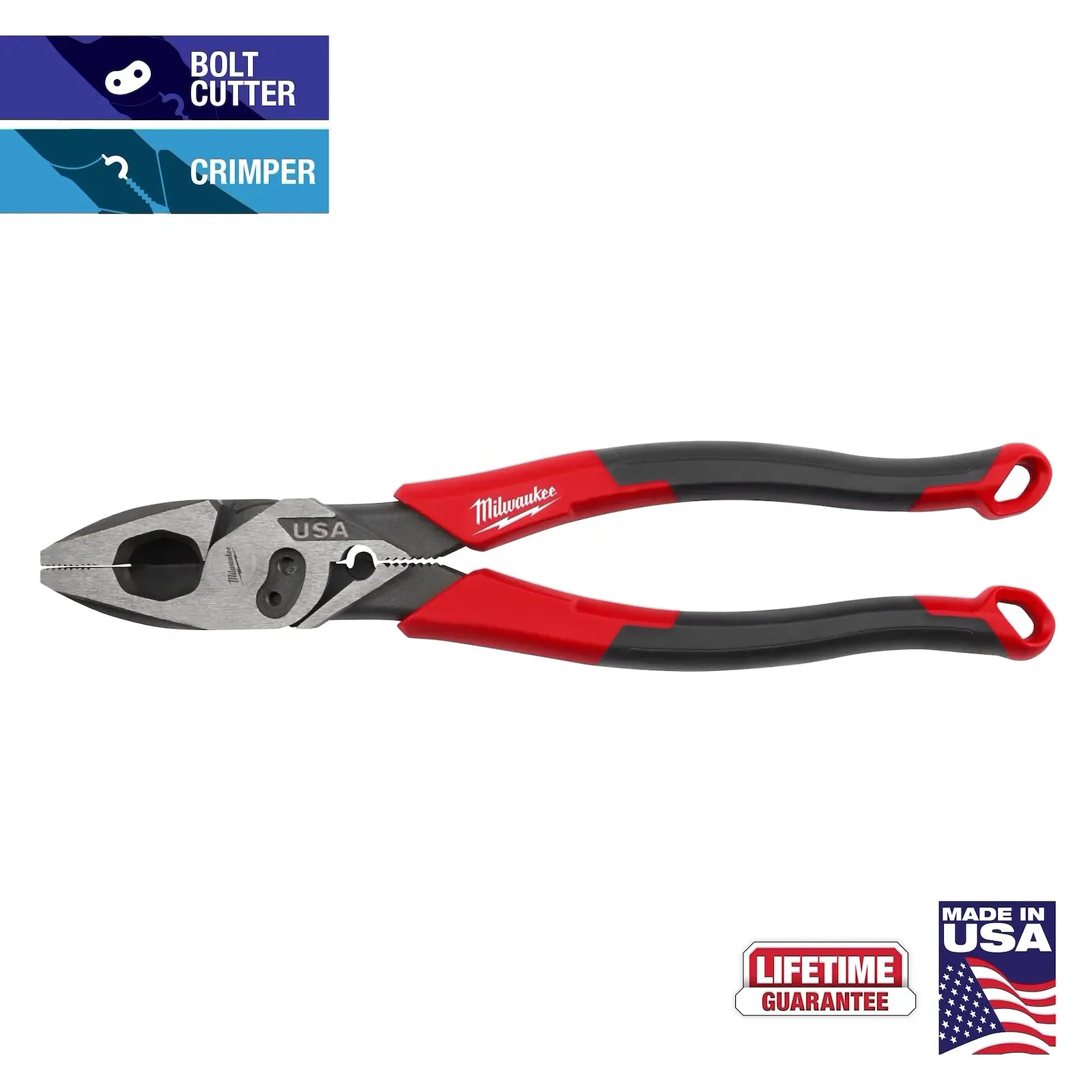 Milwaukee MT550C 9" Lineman's Pliers w/ Crimper & Bolt Cutter
