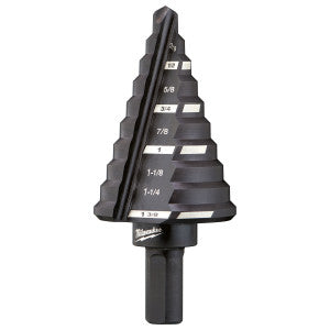 Milwaukee 48-89-9205 1/4 in. - 1-3/8 in. #5 Black Oxide Step Drill Bit