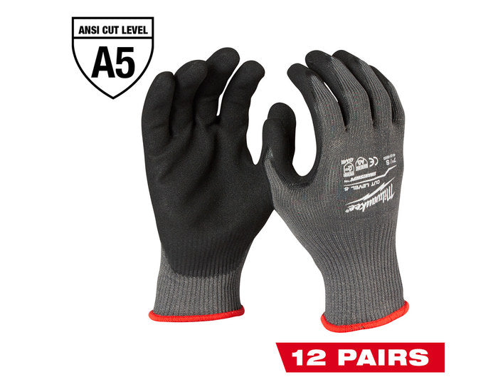 Milwaukee 48-22-8954B Cut Level 5 Nitrile Dipped Gloves - XXL (12 Pack)