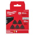 Milwaukee 49-25-2025 3-1/2" TRIANGLE SANDPAPER VARIETY PACK 25PC