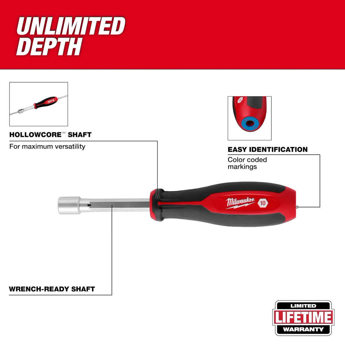 Milwaukee 48-22-2462 5.5 mm Hollow Core Nut Driver