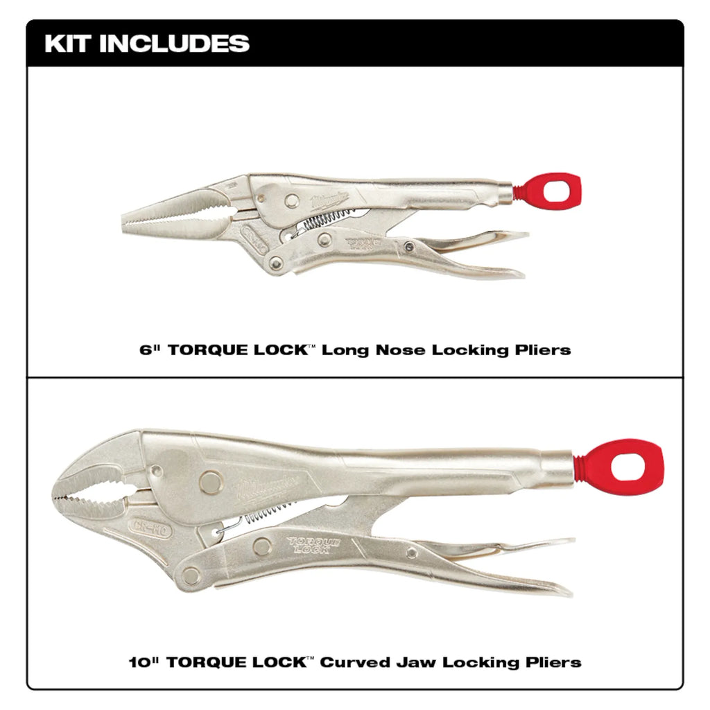 Milwaukee 48-22-3602 Torque Lock Locking Pliers Set (2-Piece)