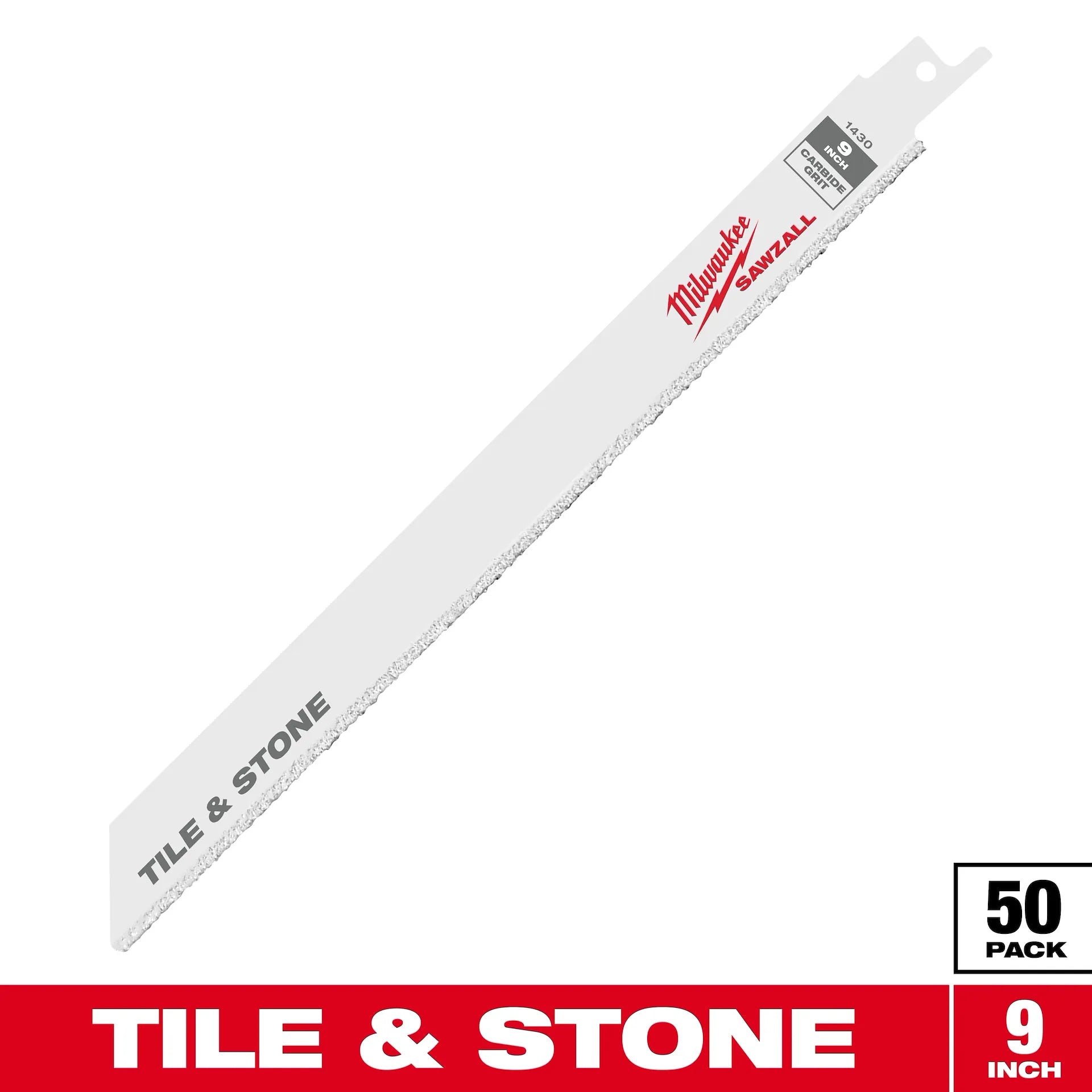 Milwaukee 48-01-6430 9" Carbide Grit SAWZALL® Blade (50 PK)