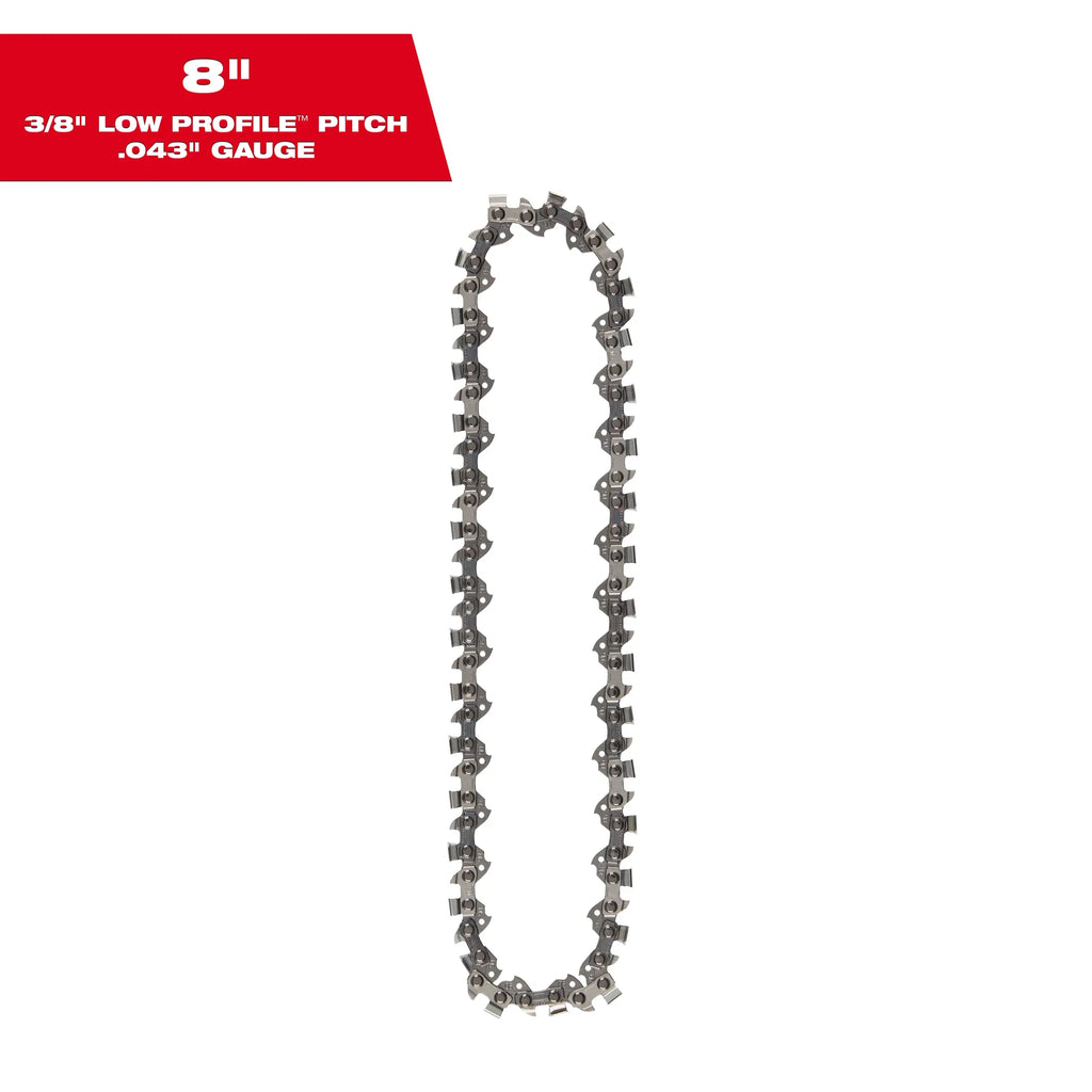 Milwaukee 49-16-2750 8" .043" Gauge Pruning Saw Chain w/ 33-Drive Links