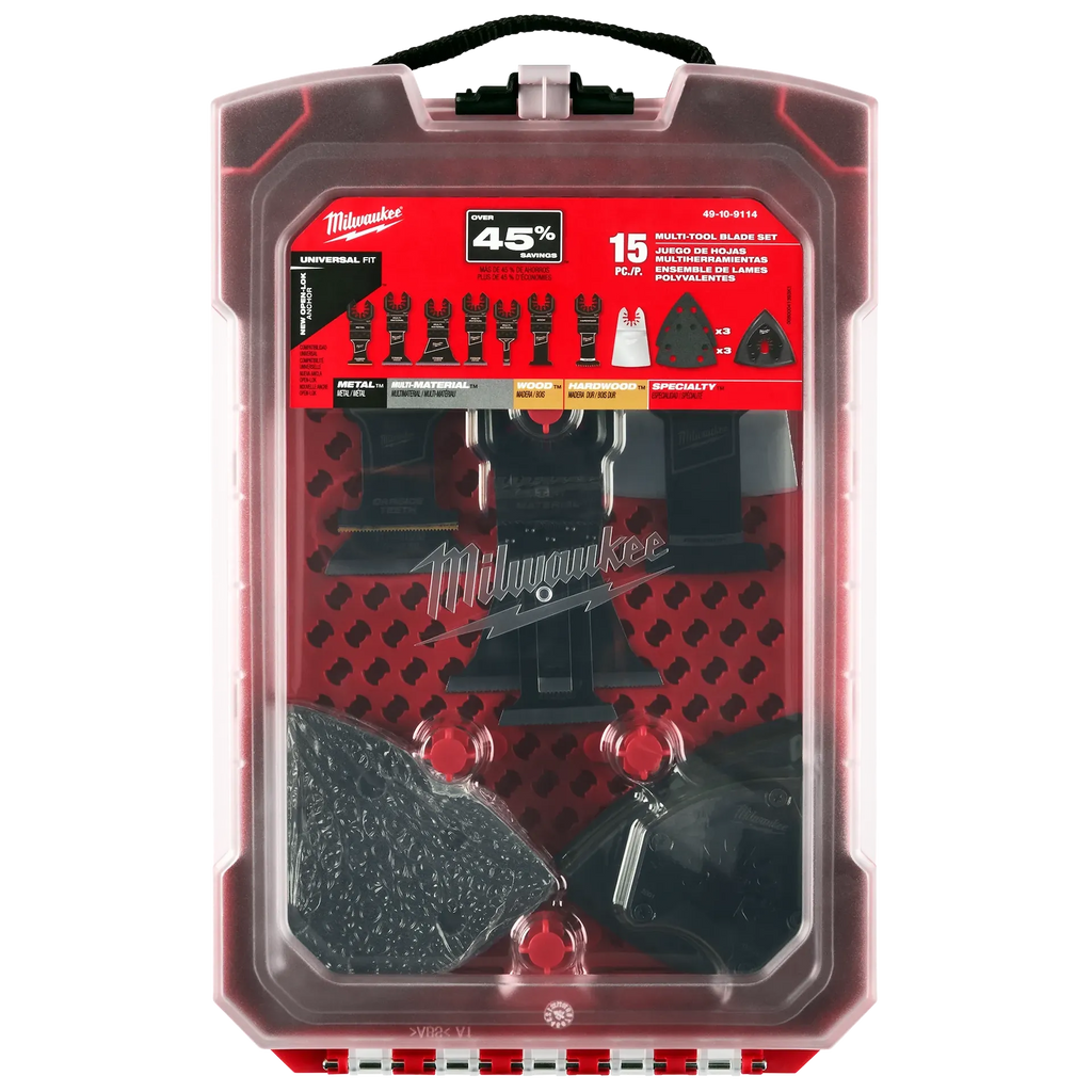 Milwaukee 49-10-9114 Multi-Tool Blade Variety Kit with Modular Case 15PC