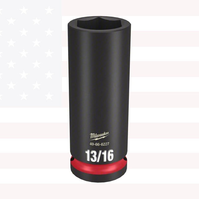 Milwaukee 49-66-6227 SHOCKWAVE Impact Duty 1/2"Drive 13/16" Deep 6 Point Socket