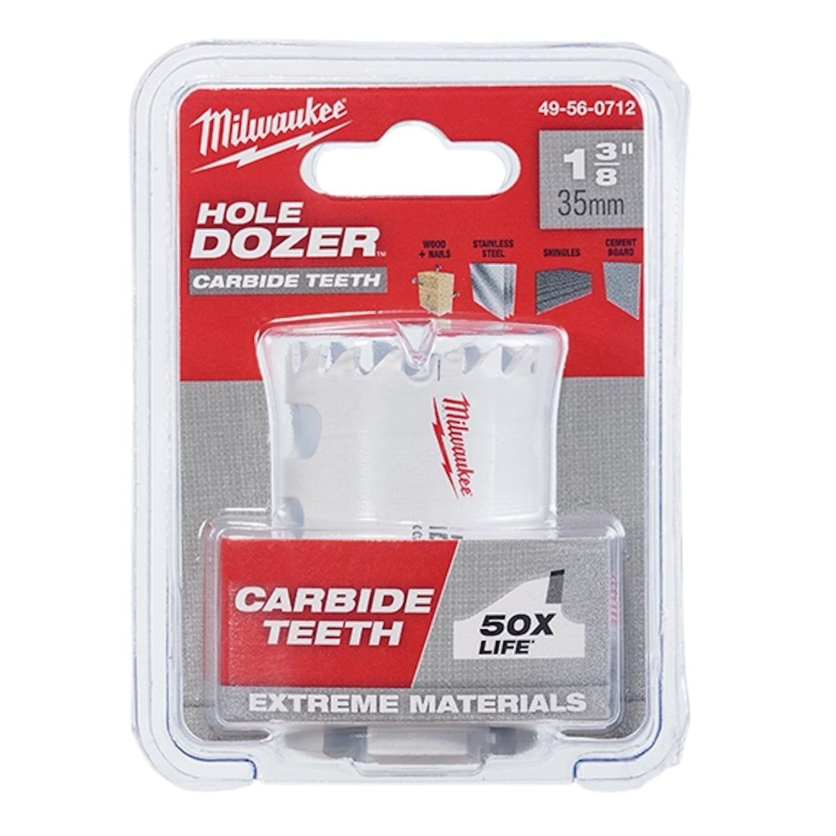 Milwaukee 49-56-0712 1-3/8" HOLE DOZER with Carbide Teeth Hole Saw