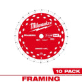 Milwaukee 48-41-0720 7-1/4" 24T Framing Circular Saw Blades Bulk 10