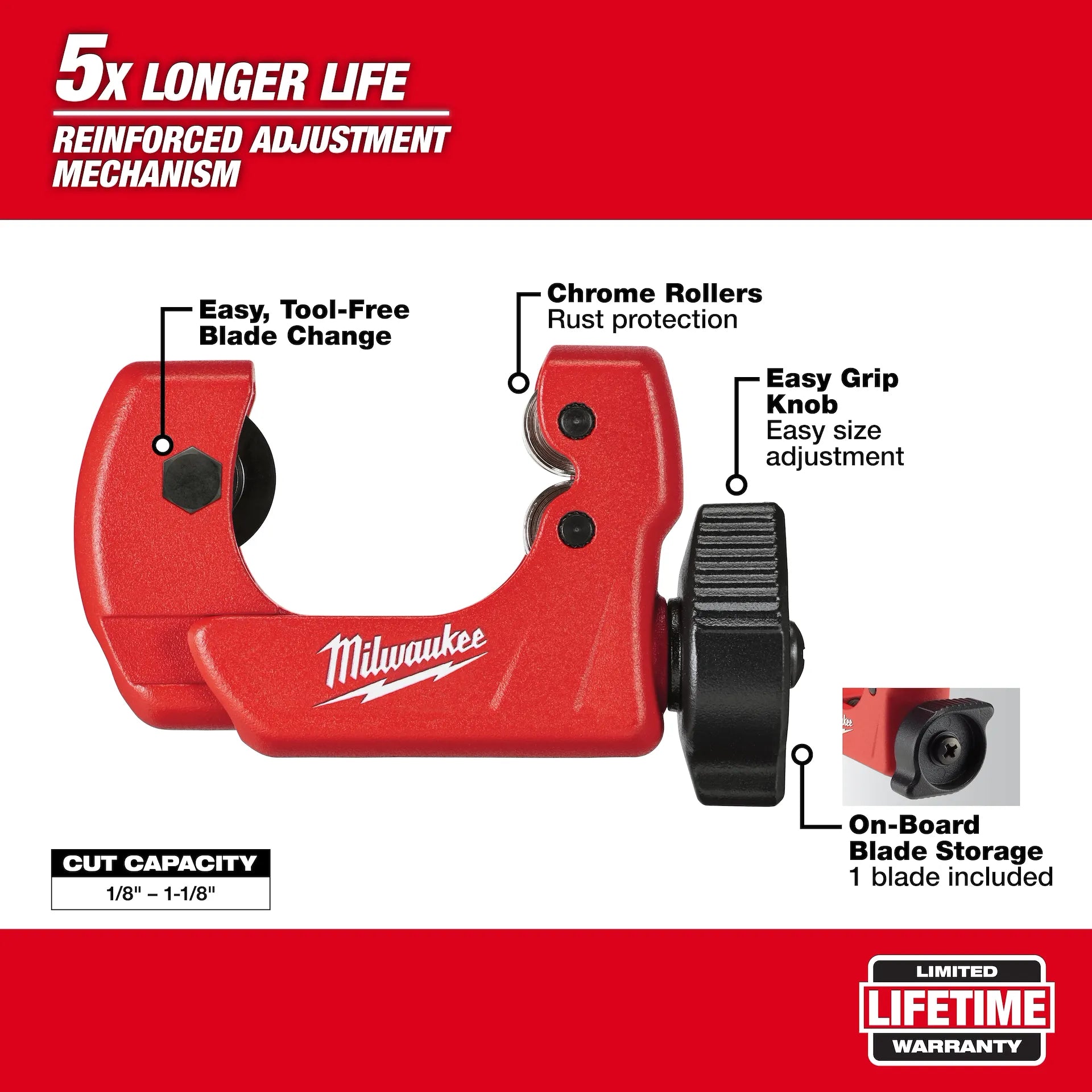 Milwaukee 48-22-4251 1 in. Mini Copper Tubing Cutter