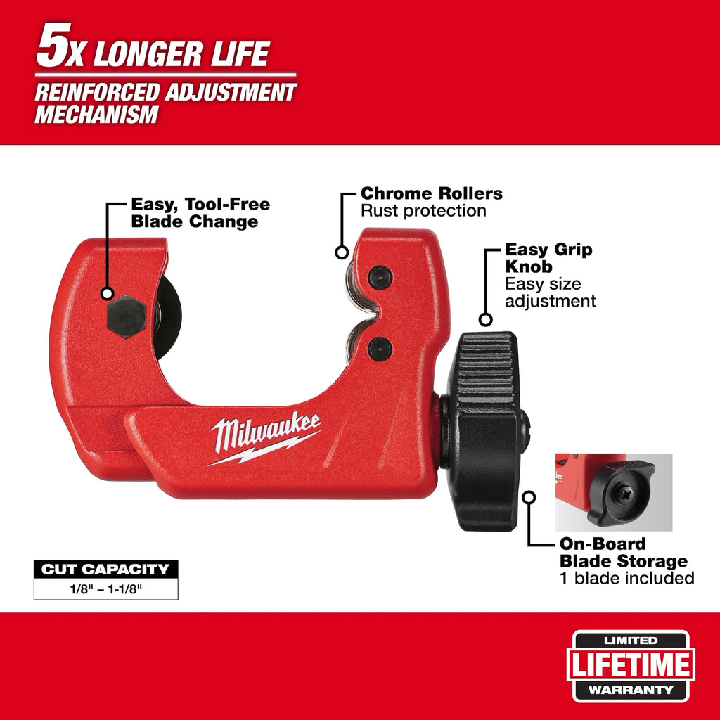 Milwaukee 48-22-4251 1 in. Mini Copper Tubing Cutter (Open Box)