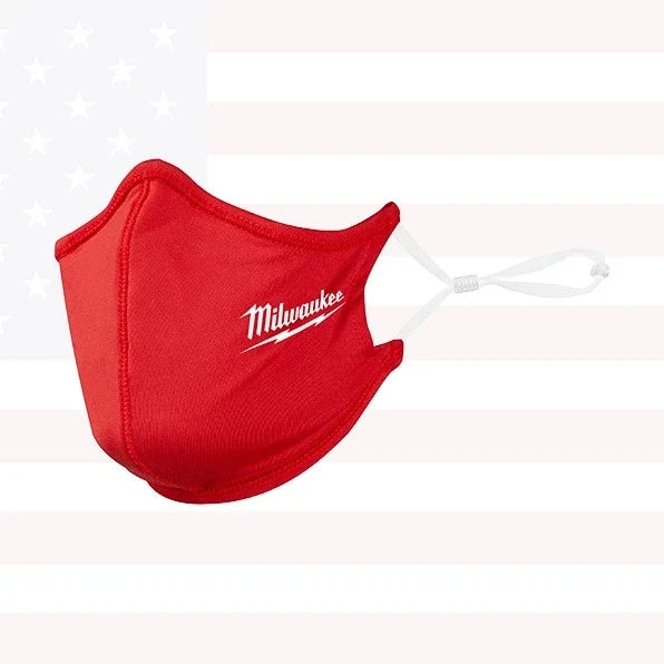 Milwaukee 48-73-4227 Red 2-Layer Reusable Face Mask